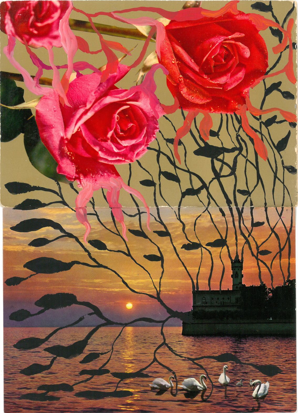 pierre-ardouvin-etudes-pour-ecrans-de-veille-6-19-2013-2014-cartes-postales-assemblees-et-peinture-acrylique-15x21cm-c00b9617728b77099aacc109212322e6